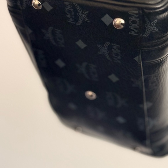 MCM Black Satchel with Silver Accents - Picture 10 of 13